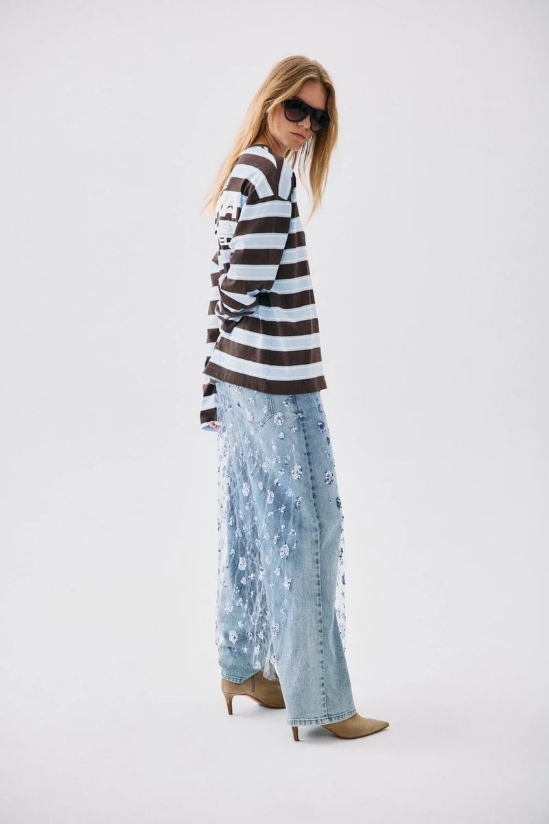 Noisy May - Nmzigga Wrap Sequins Skirt - 5255163 Cerulean Blue Sequins
