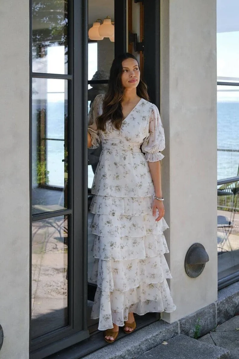 Neo Noir - Noorie Flower Dress 165005 - 121 - Off White