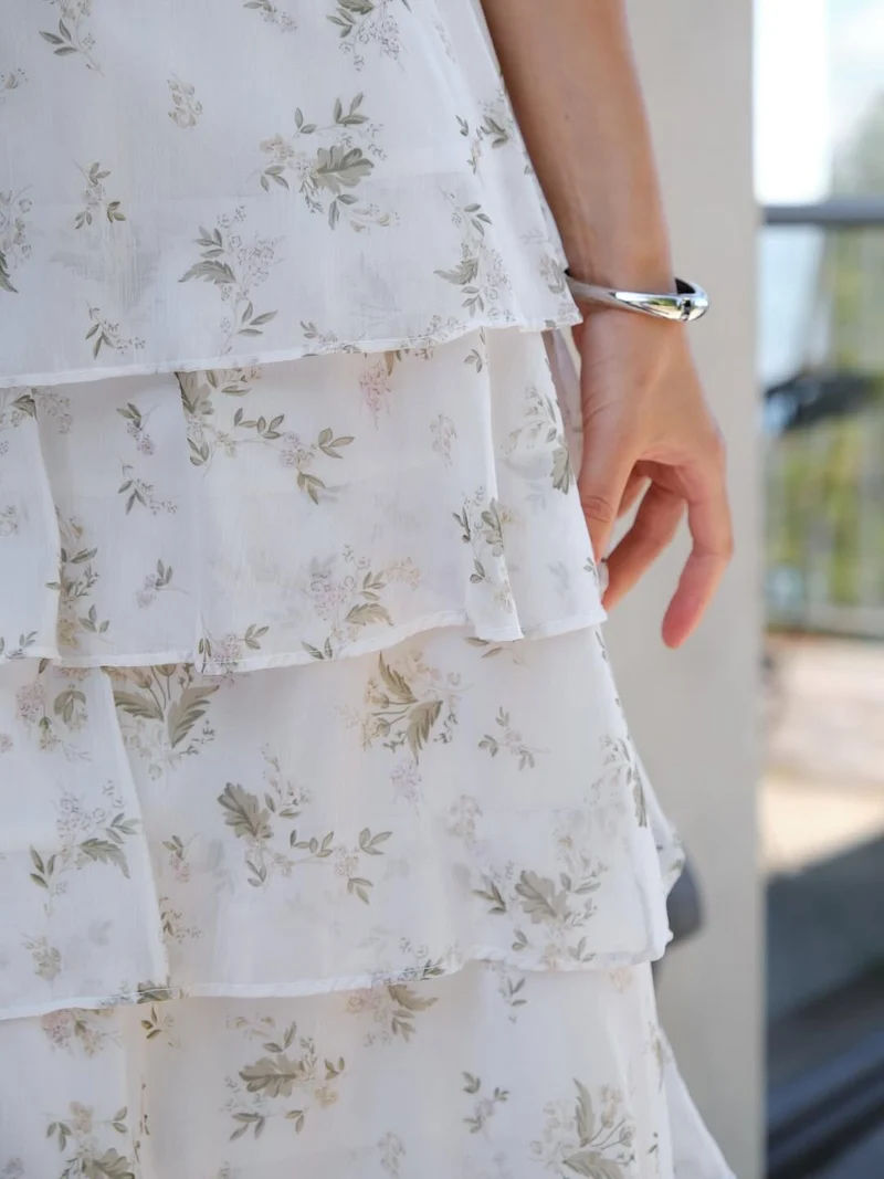 Neo Noir - Noorie Flower Dress 165005 - 121 - Off White