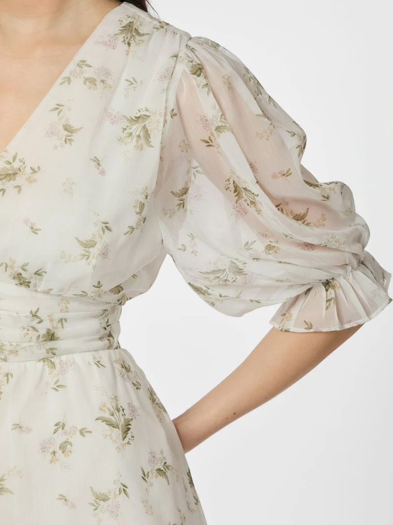 Neo Noir - Noorie Flower Dress 165005 - 121 - Off White
