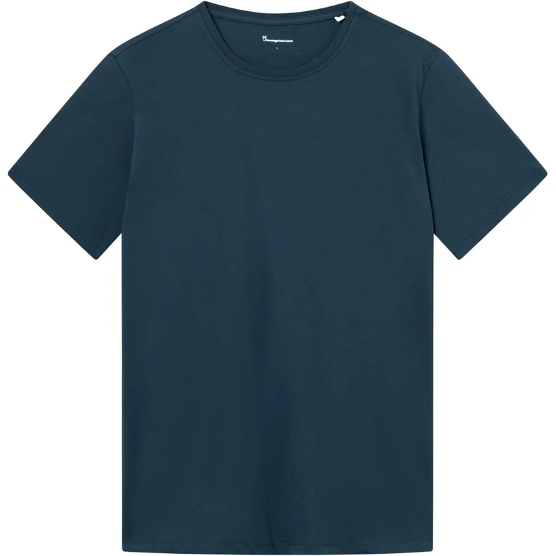 KNOWLEDGE COTTON APPAREL Basic T-Shirt total eclipse