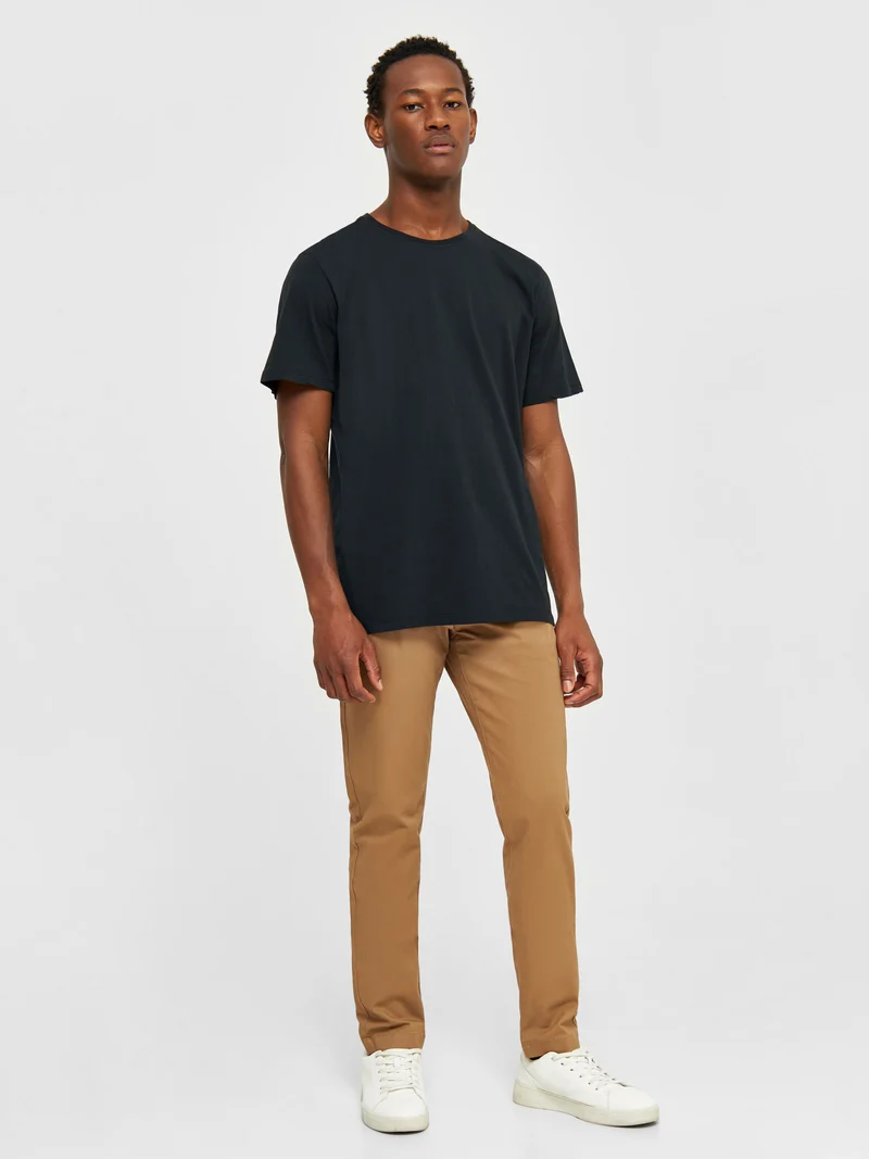 KNOWLEDGE COTTON APPAREL Basic T-Shirt black jet