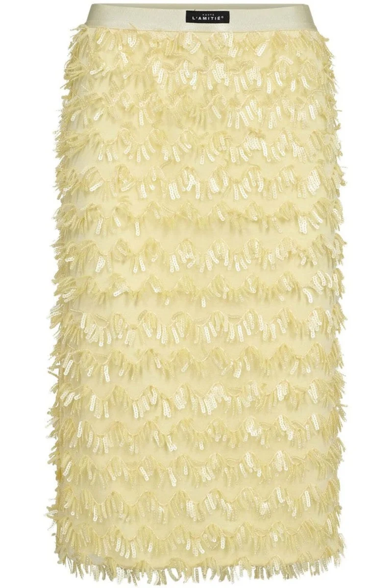 Haute L'Amitié - Limone Pencil Skirt HL10602 - Pale Yellow