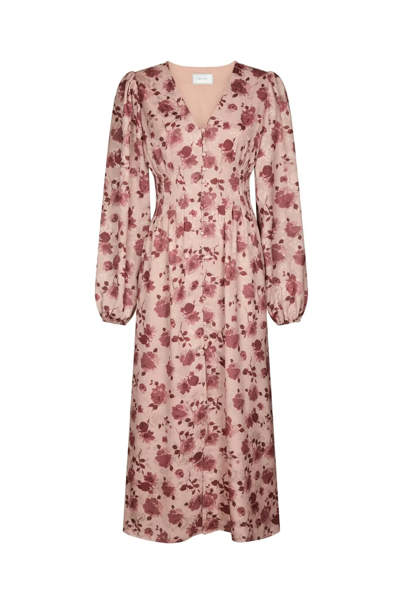 Neo Noir - Jellie Print Dress 167561 - 630 - Dusty Rose