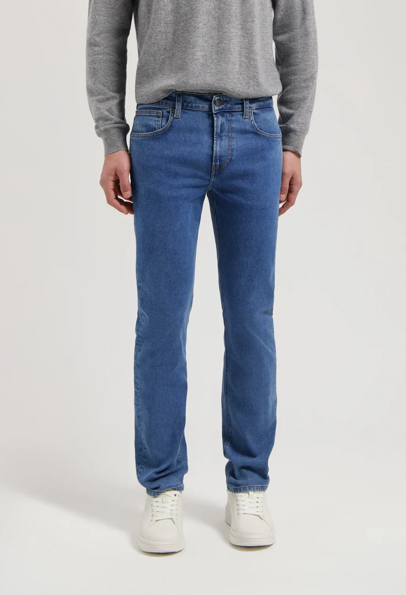 MUD JEANS Bryce Mid Straight stone vintage