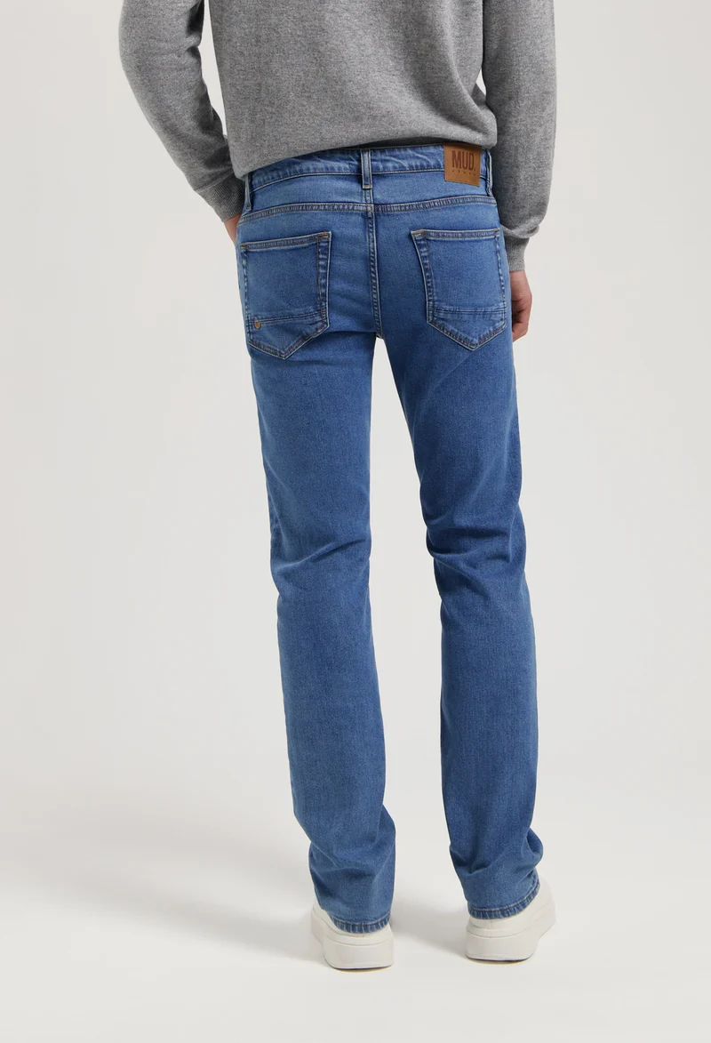MUD JEANS Bryce Mid Straight stone vintage