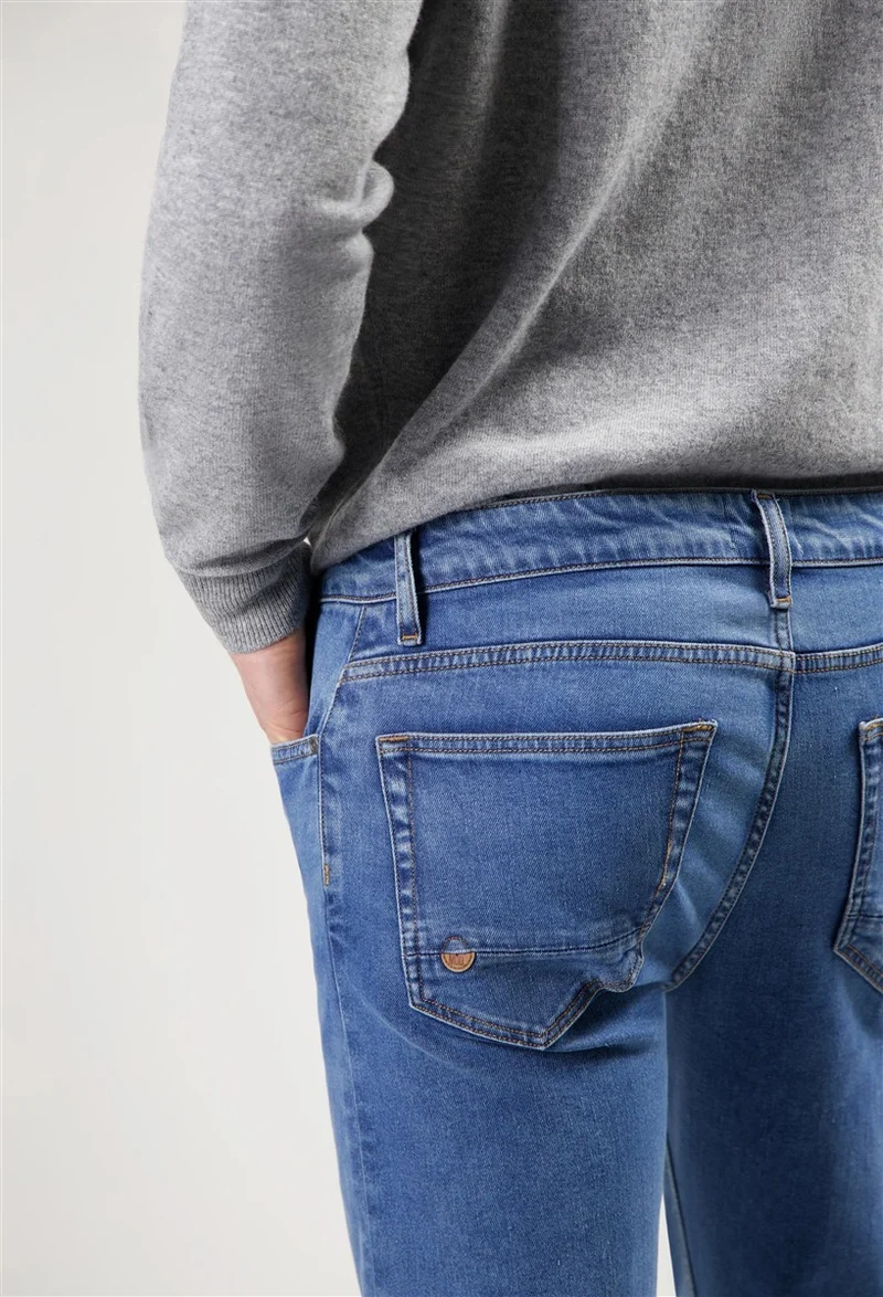 MUD JEANS Bryce Mid Straight stone vintage