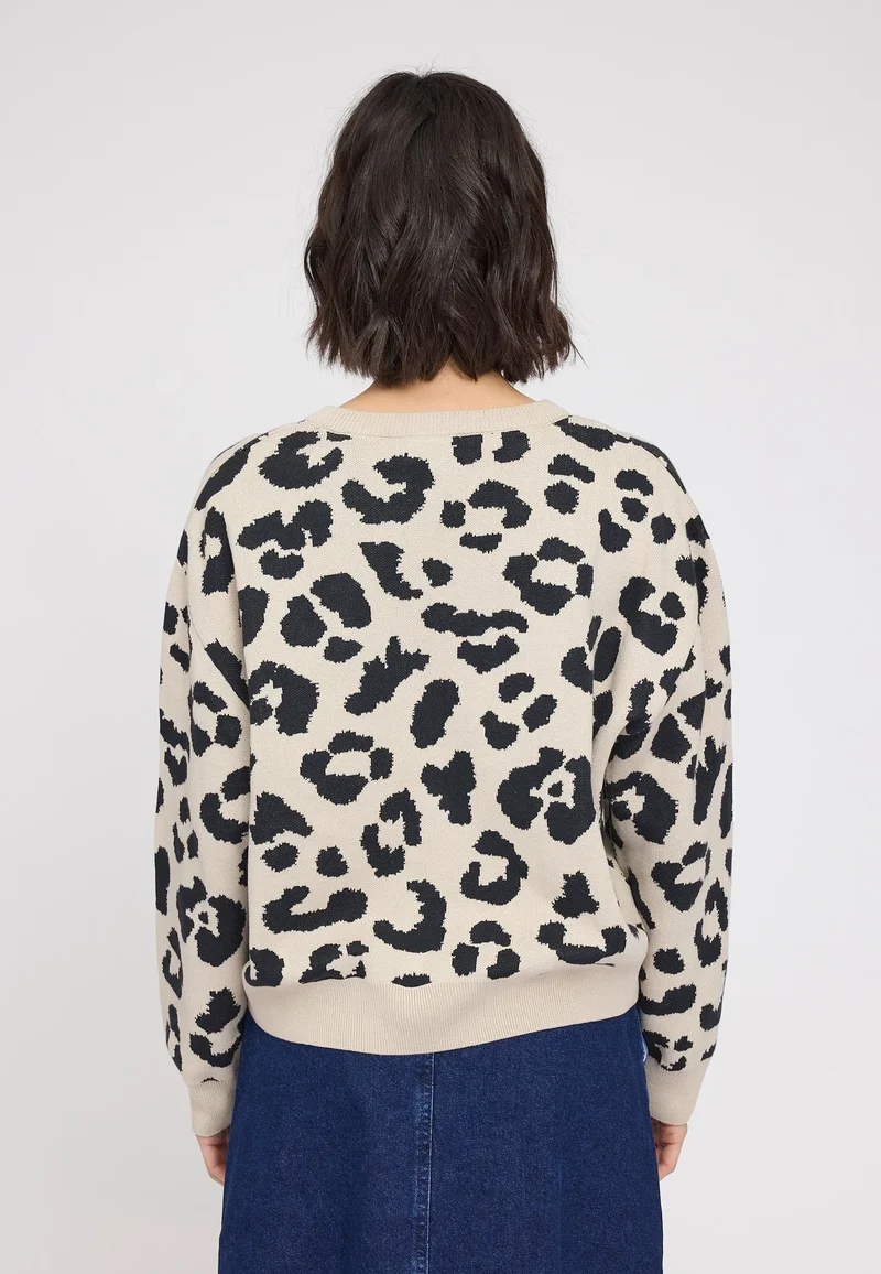 MAZINE Leo Jacquard Knit Jumper peyote/black