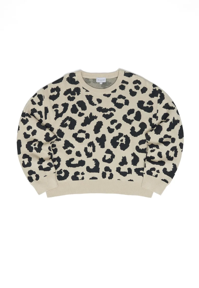 MAZINE Leo Jacquard Knit Jumper peyote/black