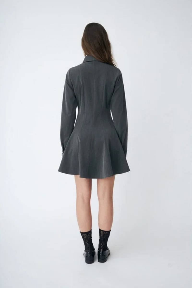 Cras - Polo Dress C584 - 9003 Grey Melange