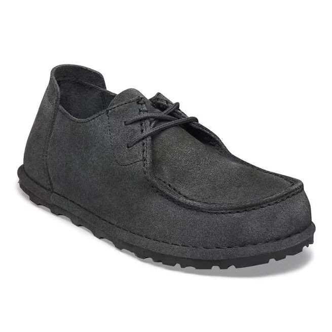 BIRKENSTOCK Utti Lace Suede Leather Unisex (normal) charcoal