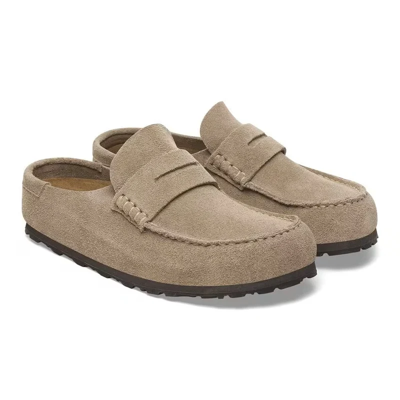 BIRKENSTOCK Naples Wrapped Suede Leather (regular) taupe
