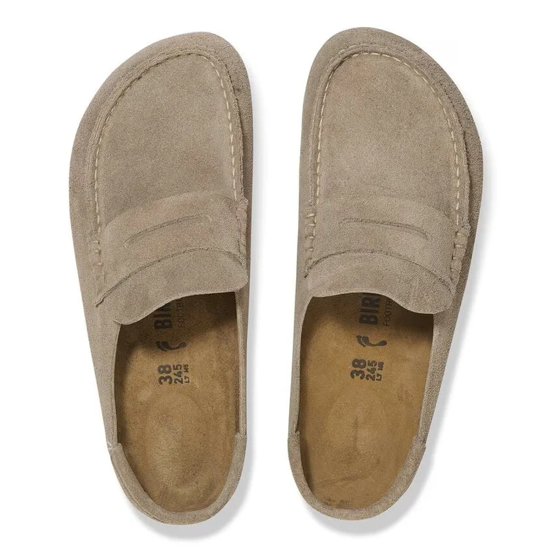 BIRKENSTOCK Naples Wrapped Suede Leather (regular) taupe