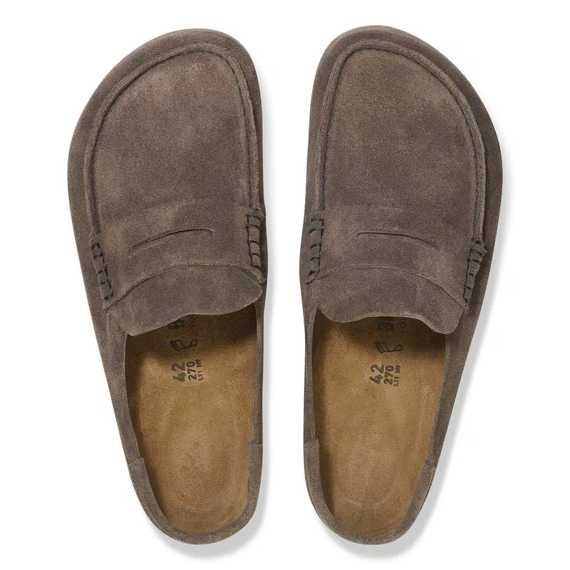BIRKENSTOCK Naples Wrapped Suede Leather (regular) concrete grey