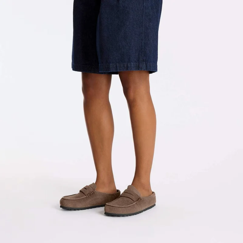 BIRKENSTOCK Naples Wrapped Suede Leather (regular) concrete grey