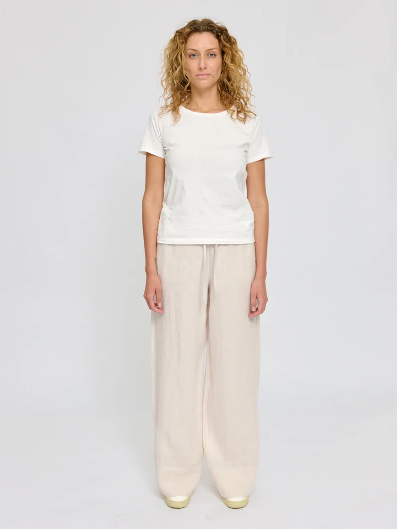 MAZINE Drawstring Linen Pants moon