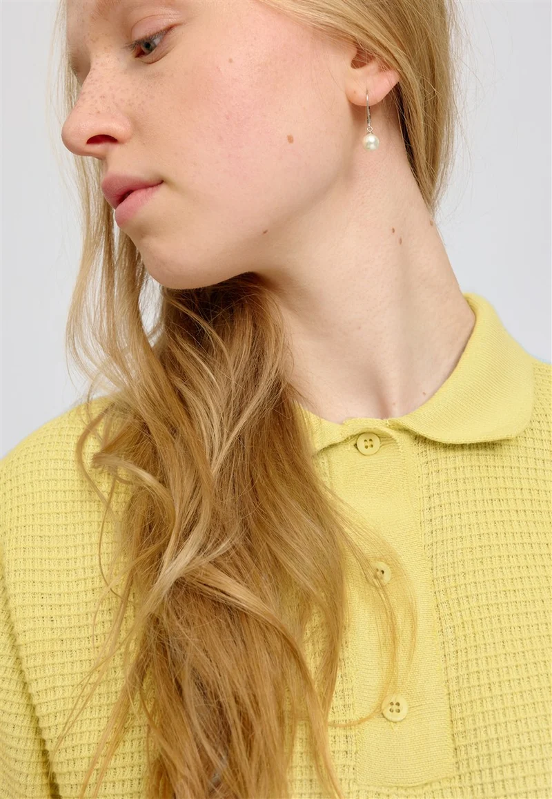 MAZINE Knit Polo pastel yellow