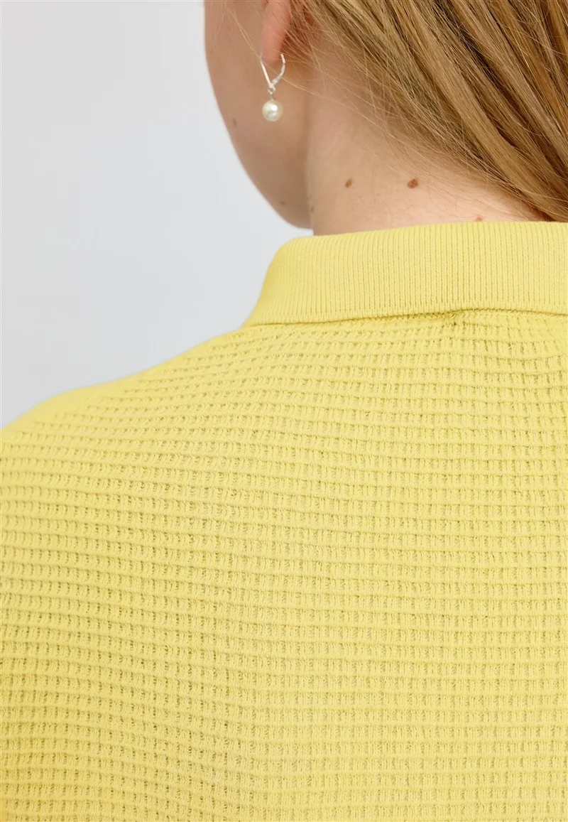 MAZINE Knit Polo pastel yellow