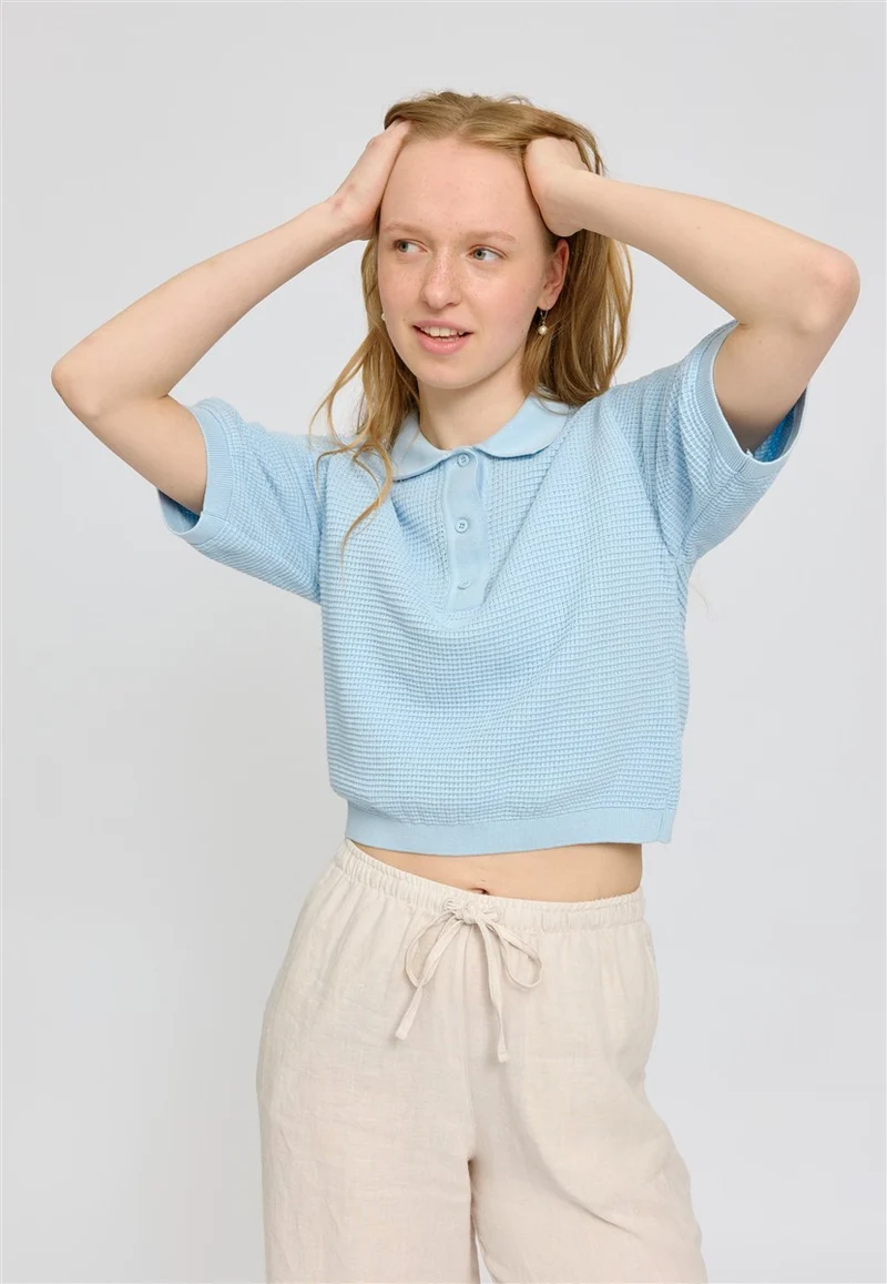 MAZINE Knit Polo dream blue