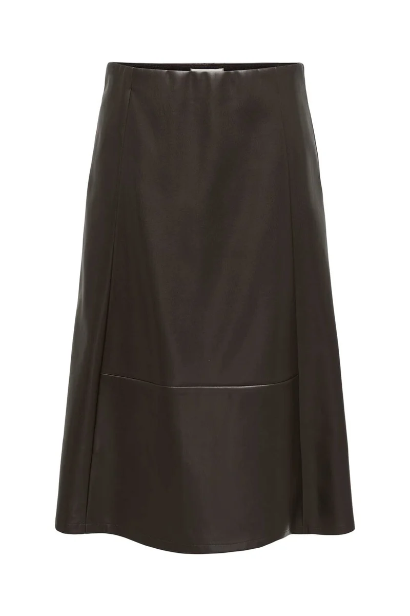 Only - Onlfiby Faux Leather Long Skirt - 5150258 Chocolate Torte