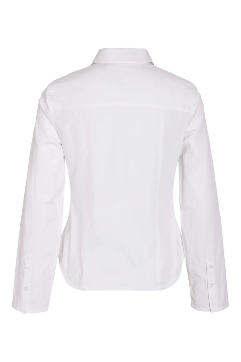 Noisy May - Nmemma L/S Fitted Shirt - 5190525 Bright White