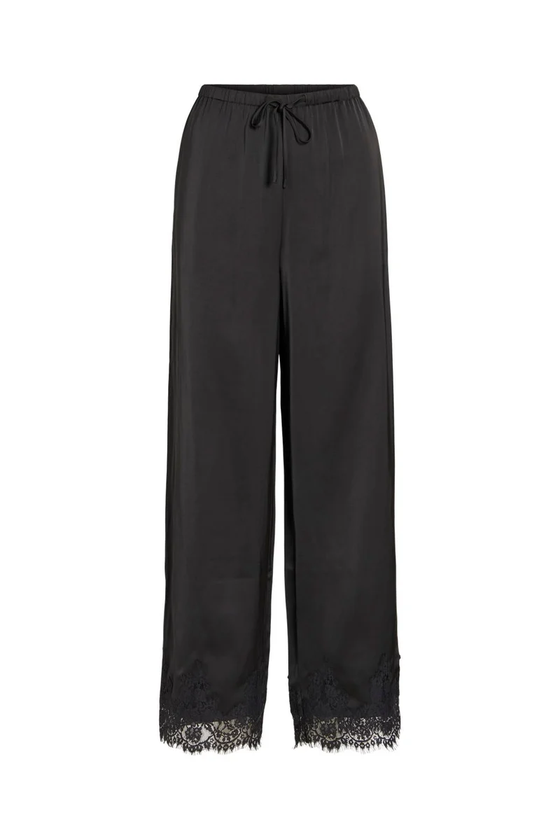 Vila - Vidutty Pri Lace Pants - 5176216 Black Beauty