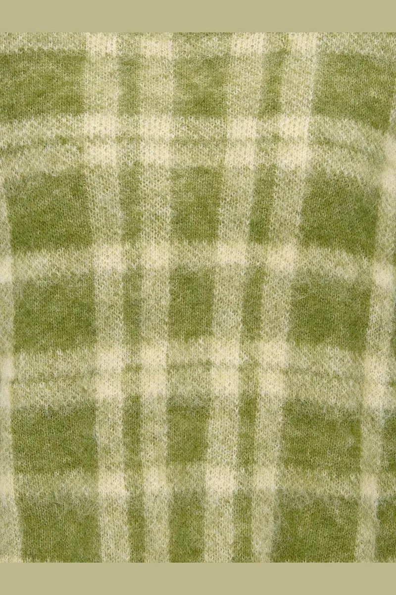 Only - Onlnoeme Life Ls Jq O-Neck Knt - 5112127 Sphagnum Mel/Off White/Checks