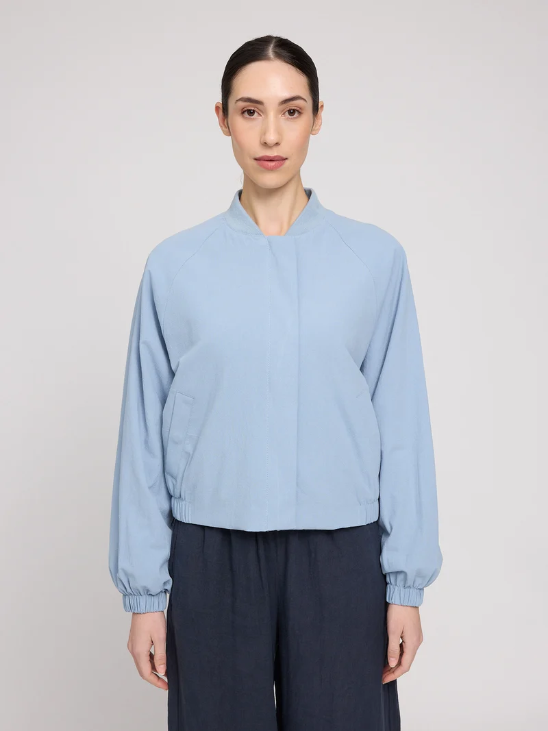 MAZINE Short Cotton Bomber light blue