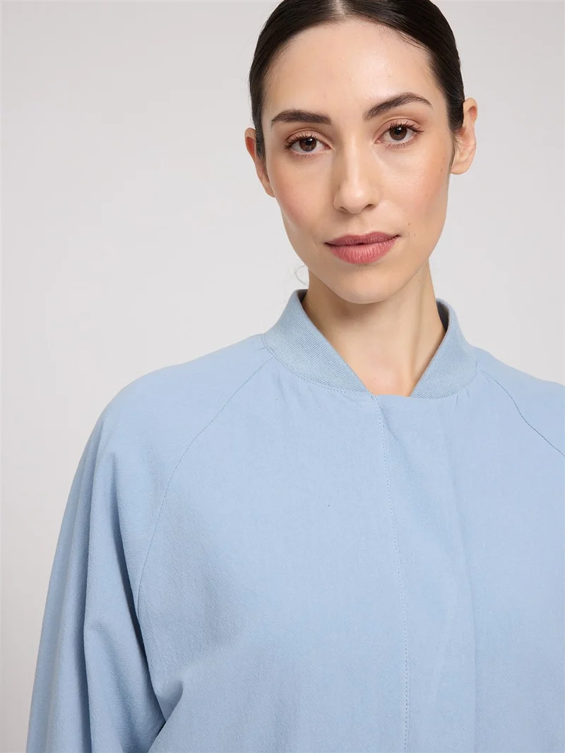 MAZINE Short Cotton Bomber light blue