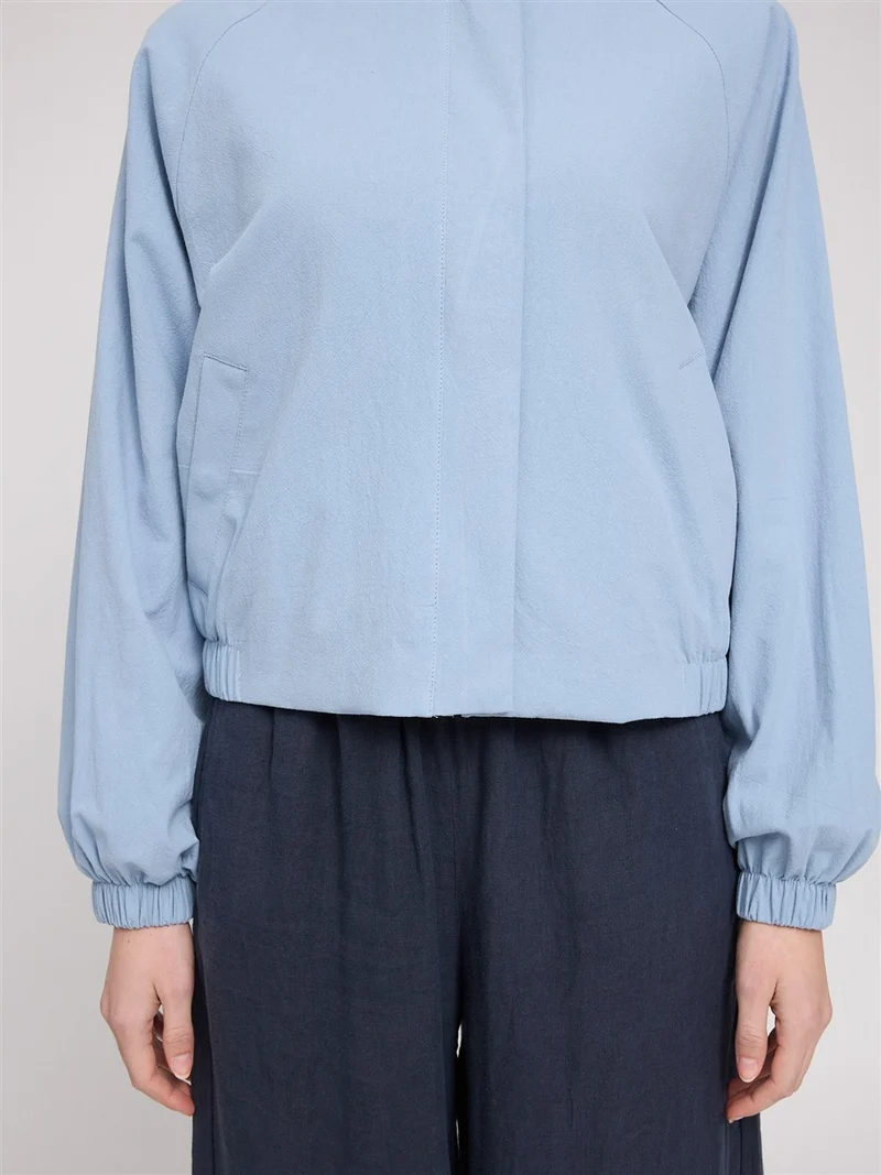 MAZINE Short Cotton Bomber light blue
