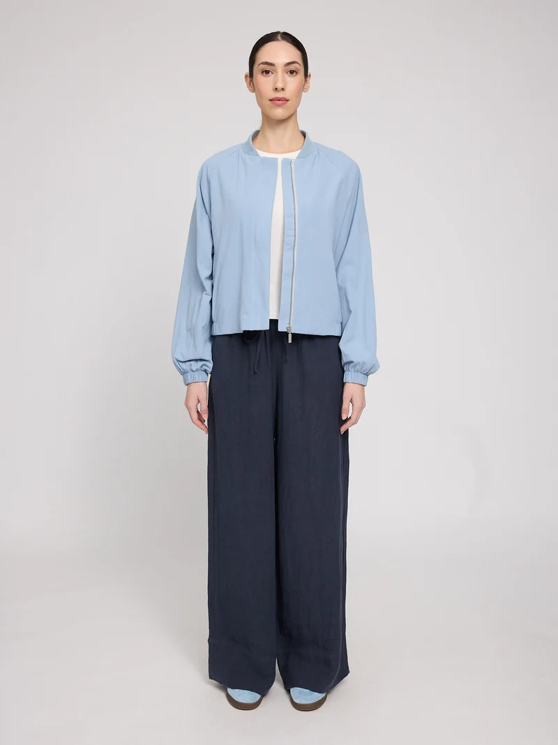 MAZINE Short Cotton Bomber light blue