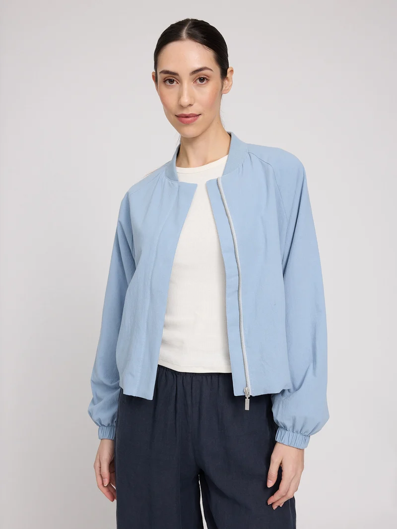 MAZINE Short Cotton Bomber light blue