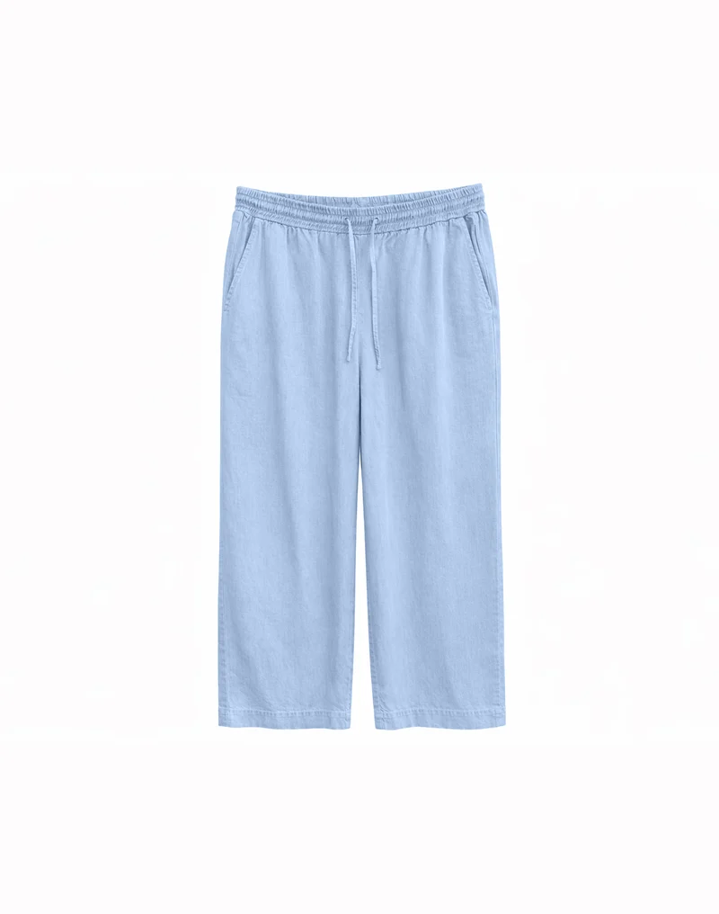 MAZINE Wide Leg Tencel Pants Elastic light blue wash
