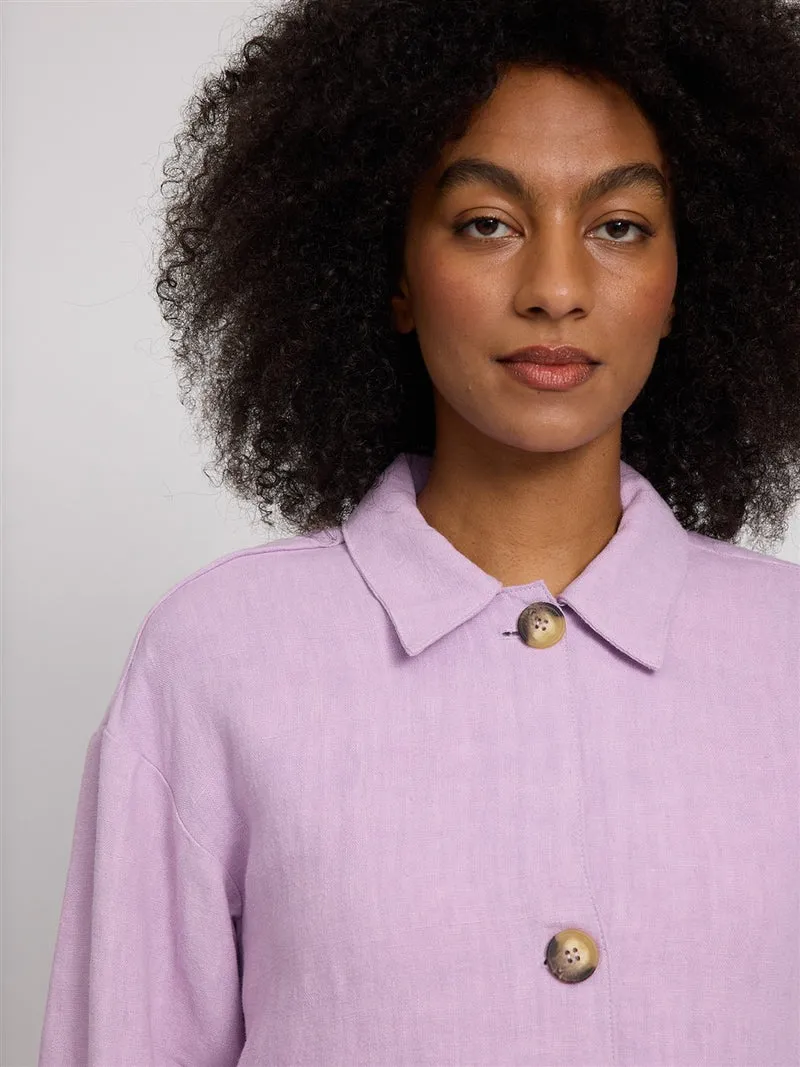 MAZINE Short Linen Jacket bright lavender