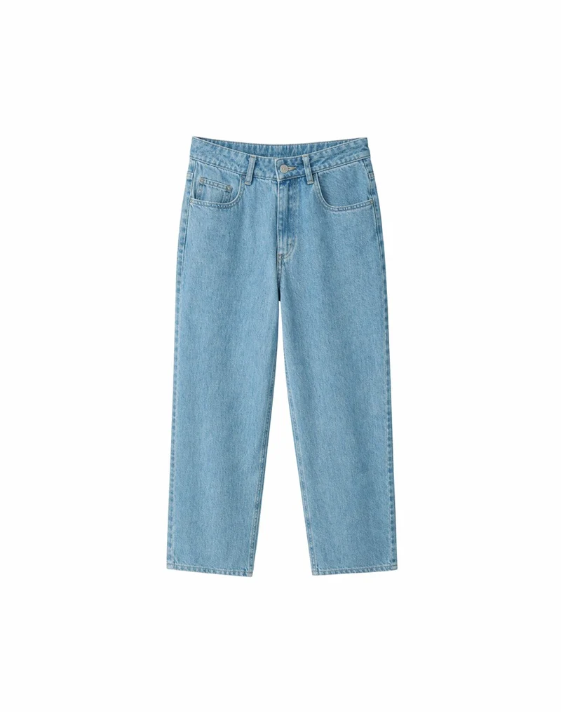 MAZINE Wide Leg Denim Pants light blue wash