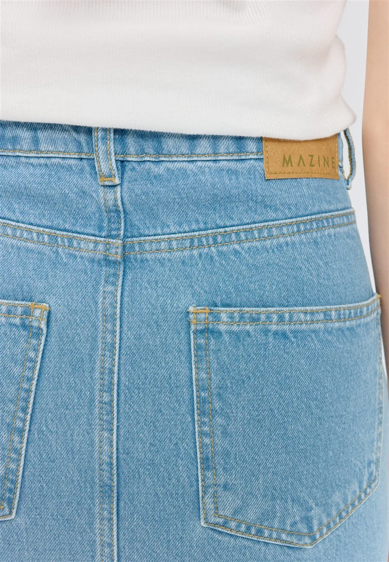 MAZINE Denim Maxi Skirt light blue wash