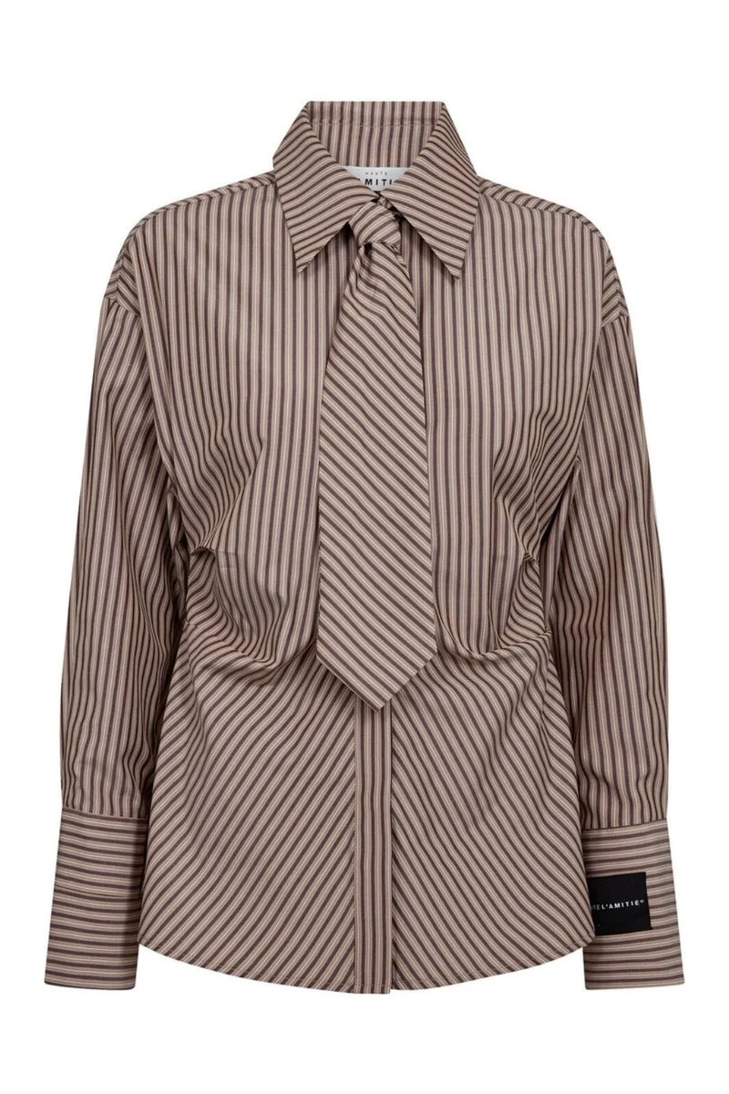 Haute L'Amitié - Gemma Tie Stripe Shirt HL10817 - Dessert