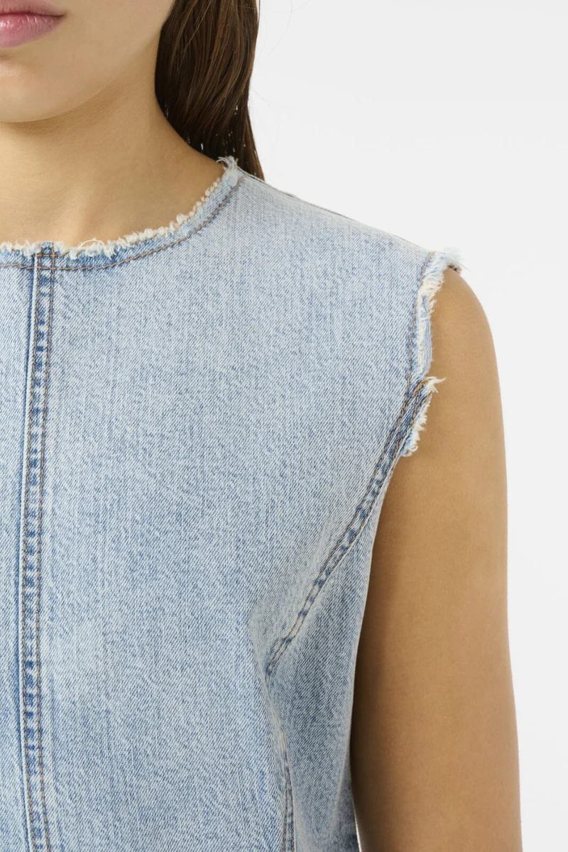 Gestuz - Gzdea Sl Short Dress 10910383 - 107868 - Light Blue Denim
