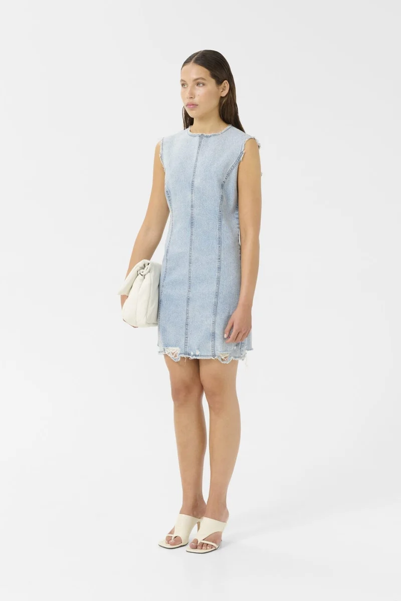 Gestuz - Gzdea Sl Short Dress 10910383 - 107868 - Light Blue Denim