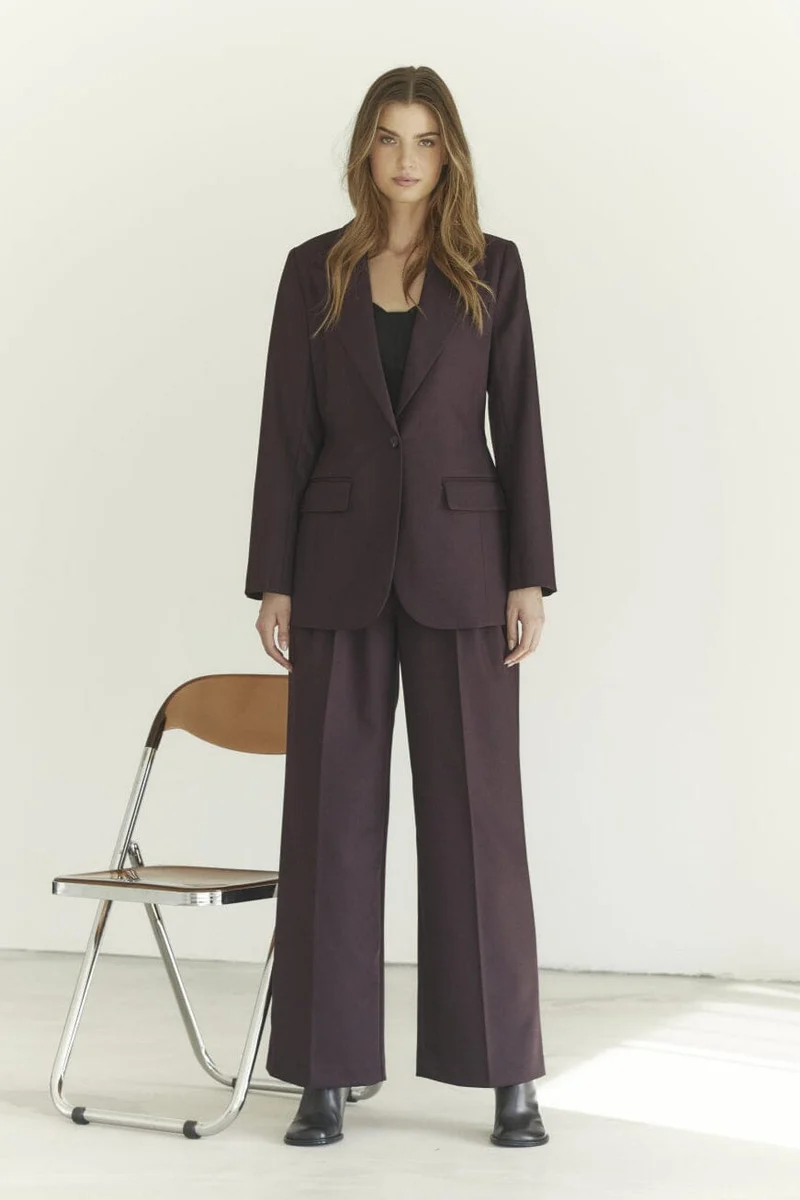 Co´Couture - Almiracc Pleat Pant 31623 - 67 - Plum