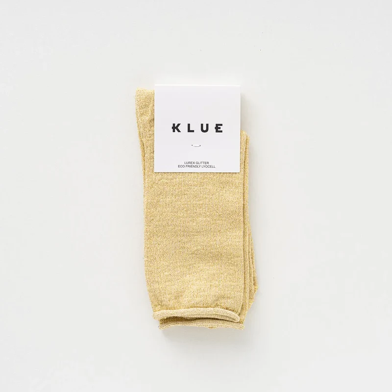 KLUE Glitter Lurex Socks lemon 36-40