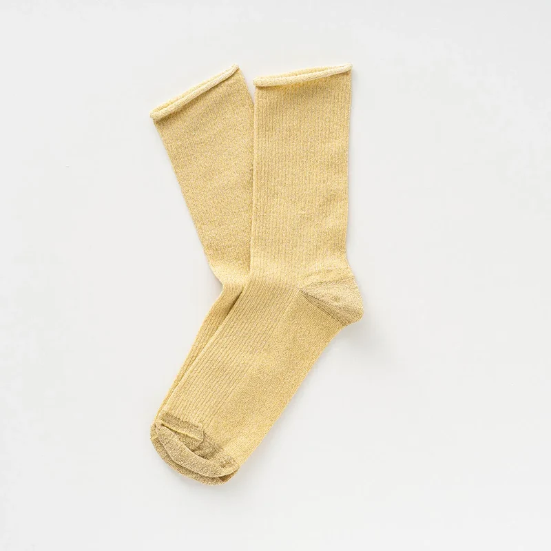 KLUE Glitter Lurex Socks lemon 36-40