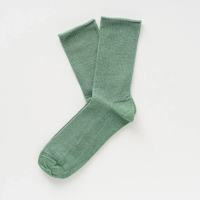KLUE Glitter Lurex Socks mint green 36-40