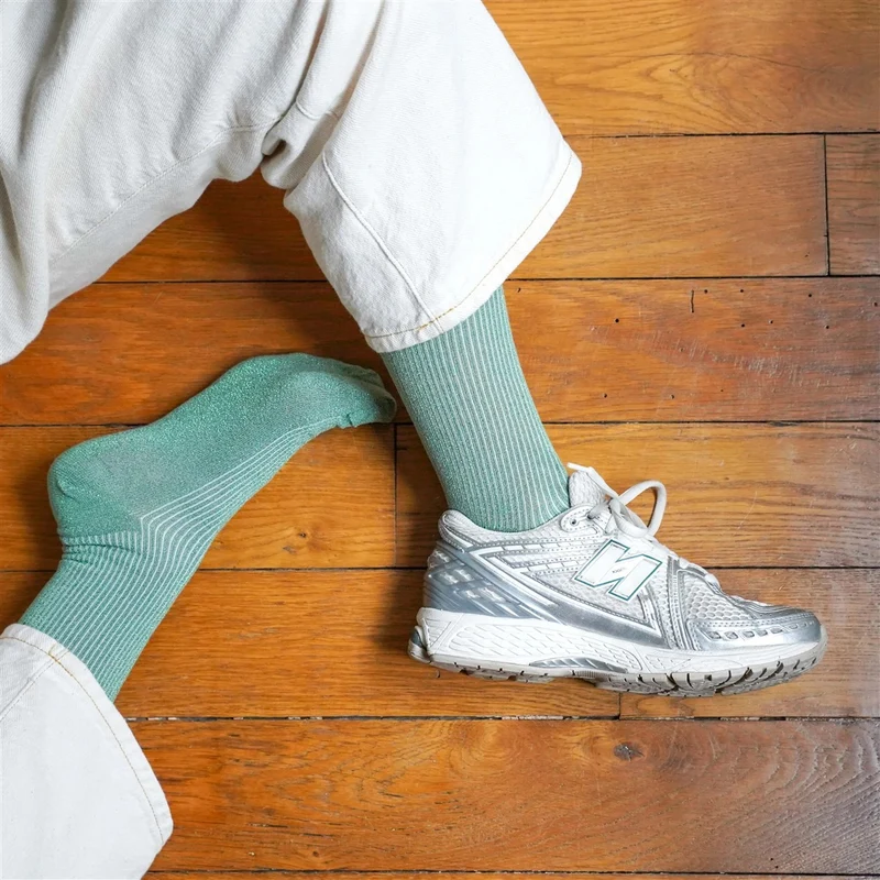 KLUE Glitter Lurex Socks mint green 36-40