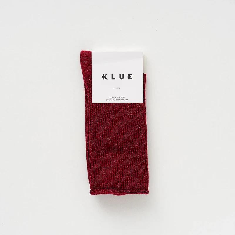 KLUE Glitter Lurex Socks cherry 36-40