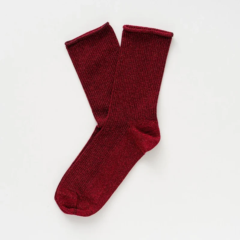 KLUE Glitter Lurex Socks cherry 36-40