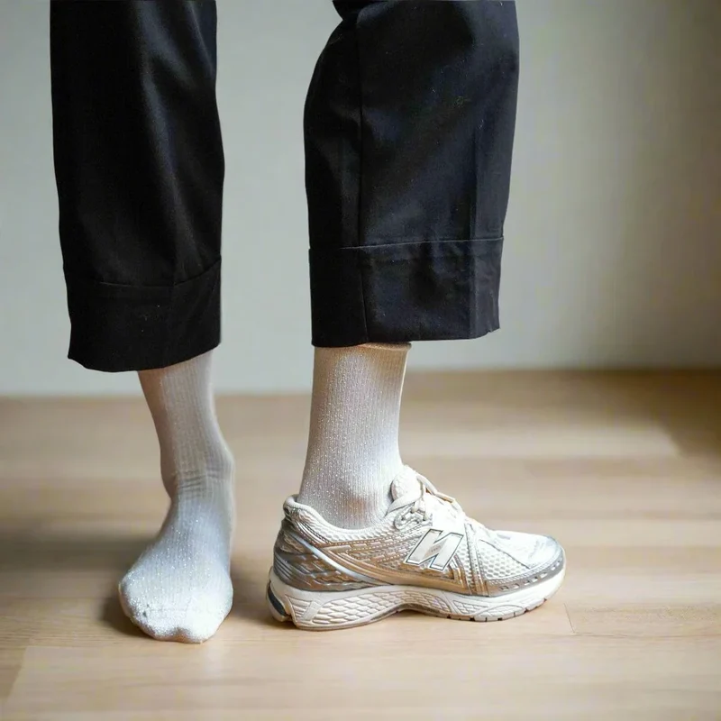 KLUE Glitter Lurex Socks white 36-40