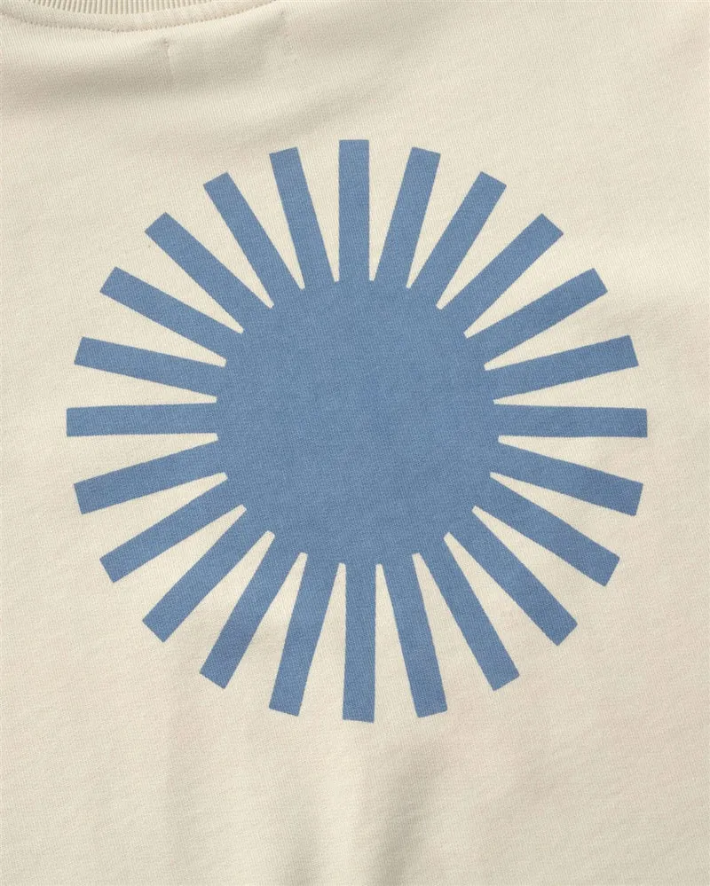 THINKING MU Sol Contrast Pannacota Leon Sweatshirt ecru
