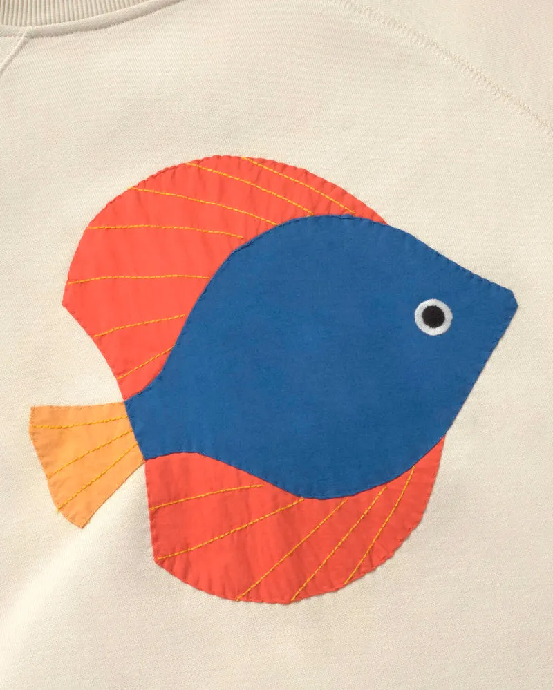THINKING MU Dori Patch Pannacota Pepe Sweatshirt ecru