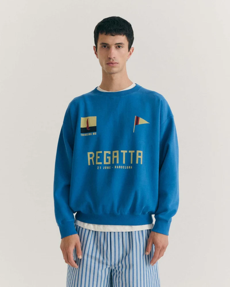 THINKING MU Regata Light Cobalt Jadewon Sweatshirt blue